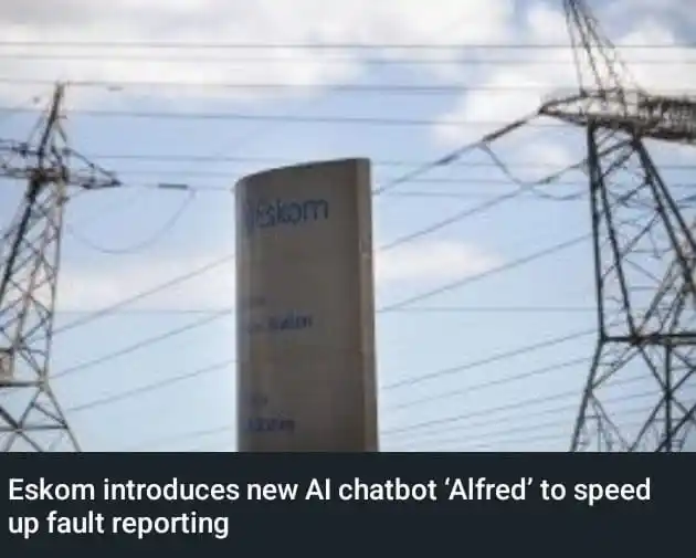 Image from KAHUNGU: Eskom introduces new AI chatbot ‘Alfred’ to speed up fault reporting ...