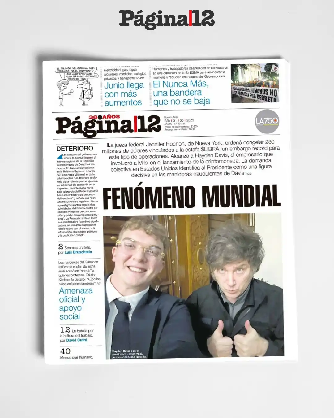 Image from Página|12: FENÓMENO MUNDIAL [https://bit.ly/4jvYDVw]  La jueza federal Jennifer R...