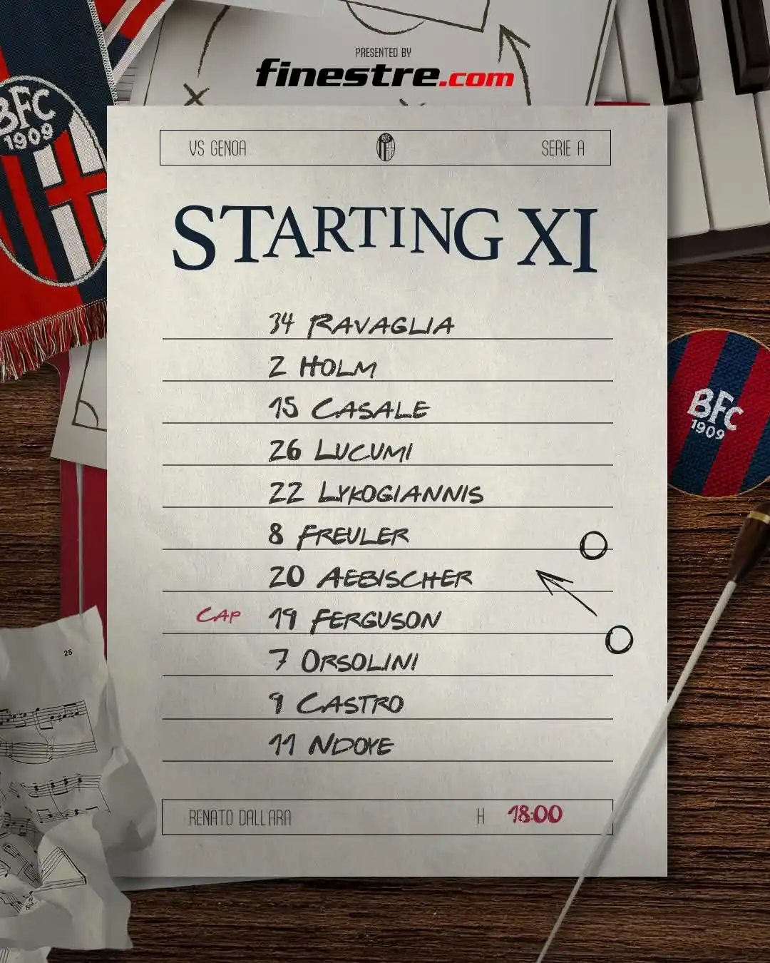 Image from Bologna Fc 1909: π π
πππππππππ π I nostri 1οΈβ£1οΈβ£ per <a class="text-blue-50...