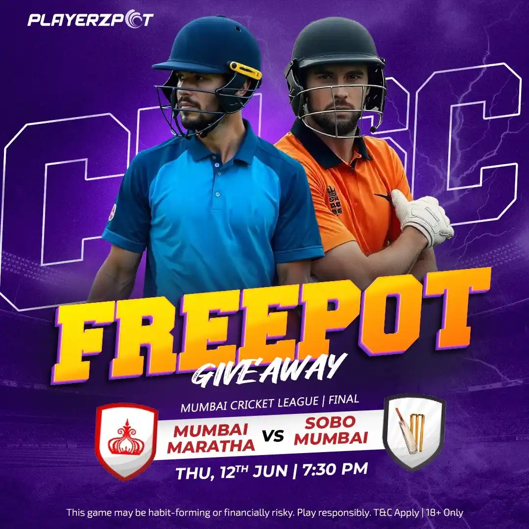 Image from PlayerzPot: 🔥 FREEPOT FINALE FRENZY! 🏏💰 The battle for Mumbai Cricket League G...