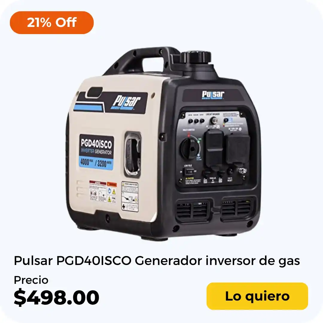 Image from 🇨🇺🛒 Ofertas FLASH Cuba ✈️🚢: 🔊 Generador Inverter a Gas Pulsar PGD40ISCO – 4000W 🔥 ¡Pa’ que cuand...