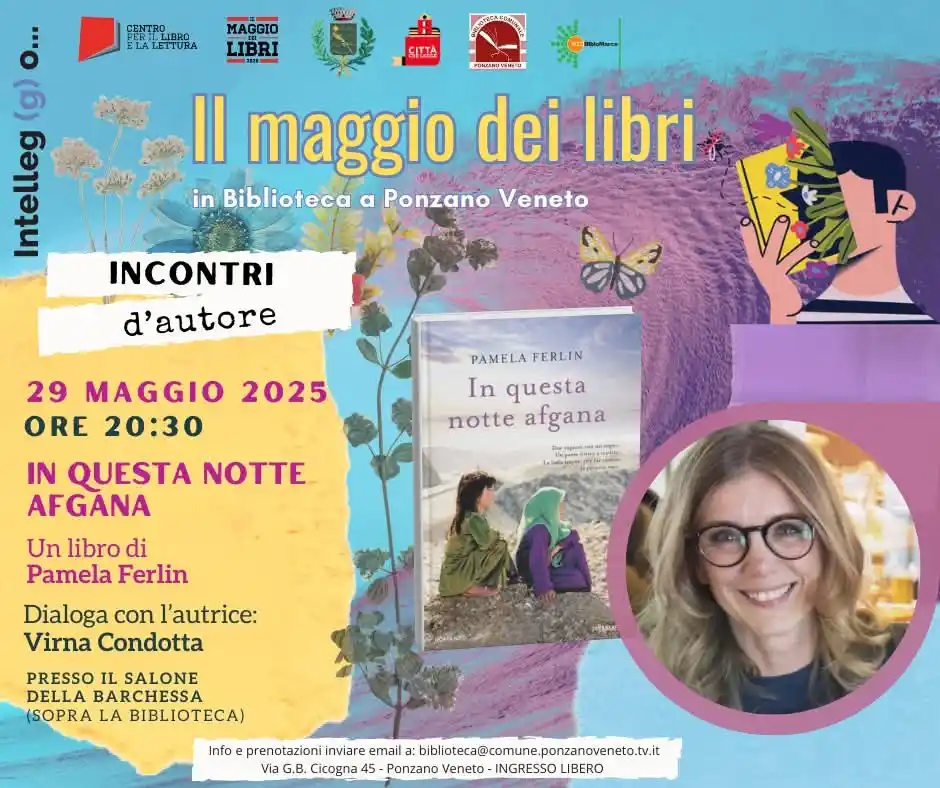 Image from Comune Ponzano Veneto: Giovedi 𝟮𝟵 𝗺𝗮𝗴𝗴𝗶𝗼 𝗼𝗿𝗲 𝟮𝟬.𝟯𝟬 Pamela Ferlin presenterà il...