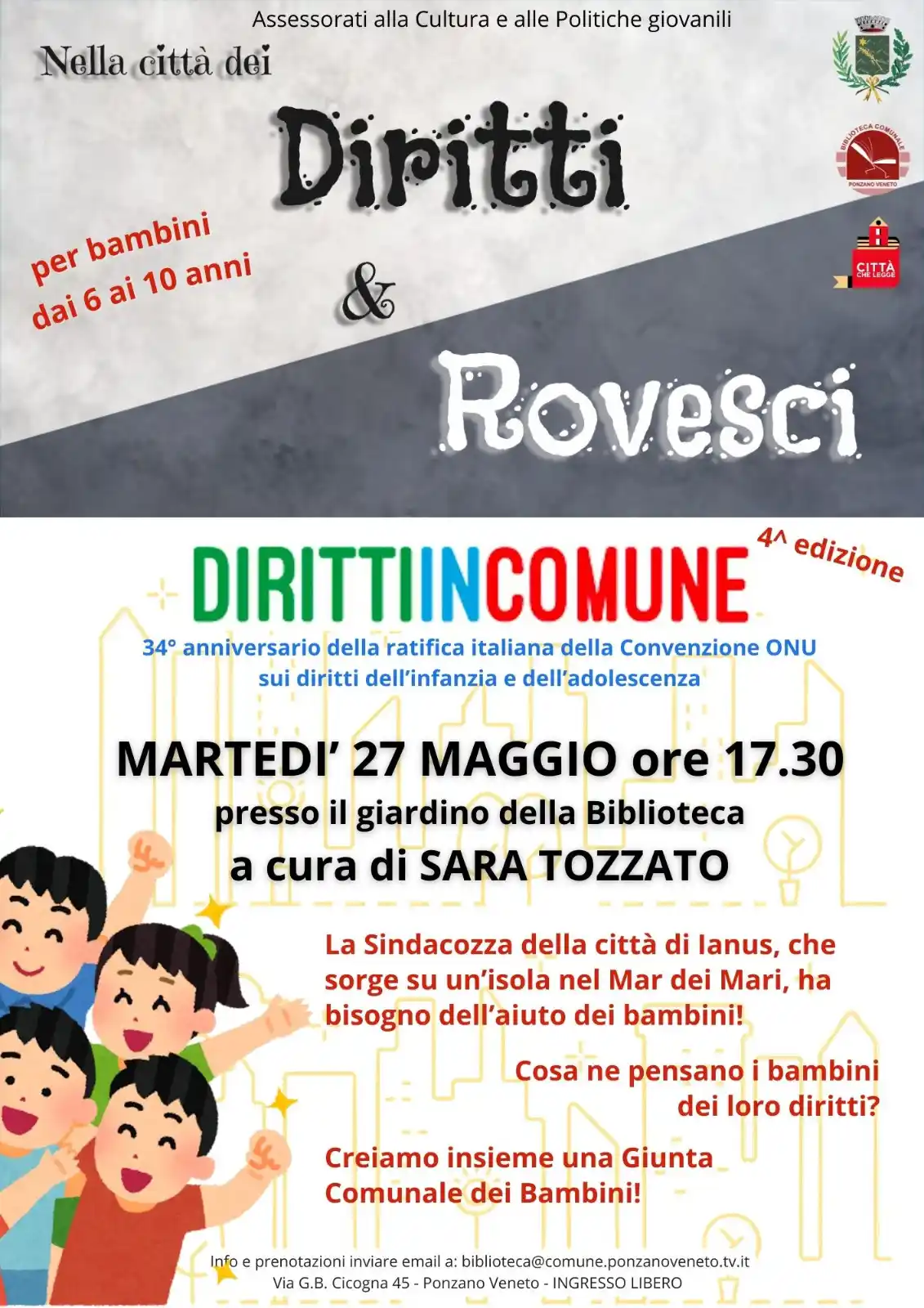 Image from Comune Ponzano Veneto: In occasione del 34° anniversario della ratifica italiana della Conven...