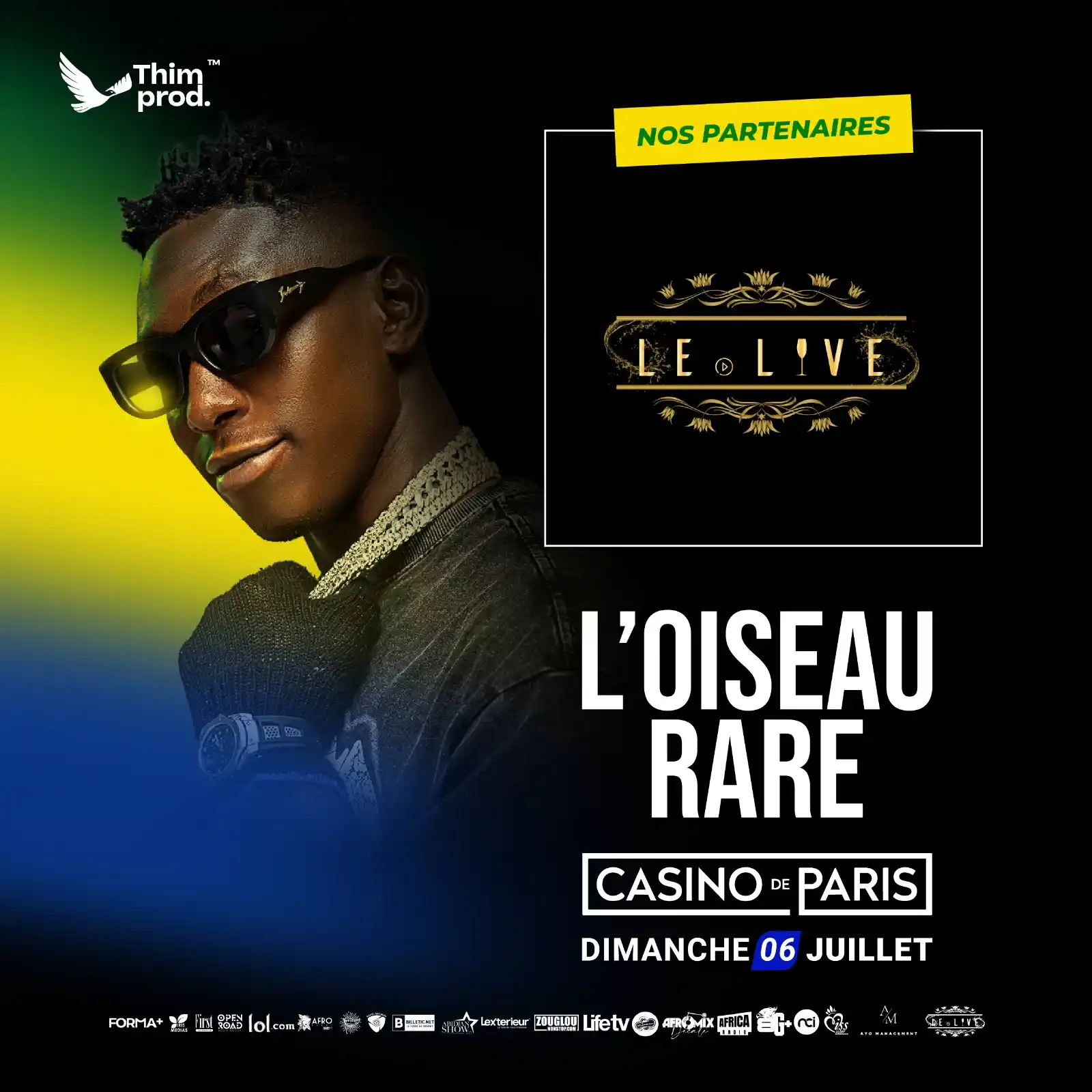 Image from L€LIVE ASSOCIATION LA CHAÎNE: 🔥 L’OISEAU RARE au Casino de Paris – Dimanche 06 Juillet 🔥 🚨 La bi...