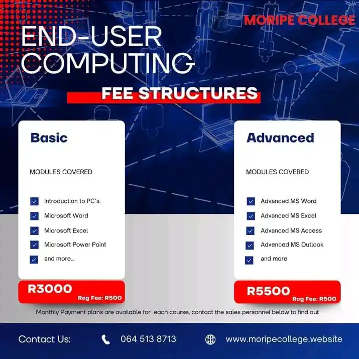Image from Moripe College: 📚 NEW MONTH, NEW OPPORTUNITY💯 End User Computing 📝 ✍️ Registration...