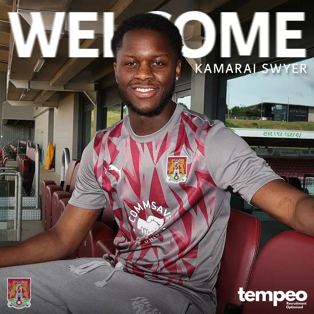 Image from Northampton Town Football Club: ✍️ Northampton Town are thrilled to announce the signing of winger Kam...