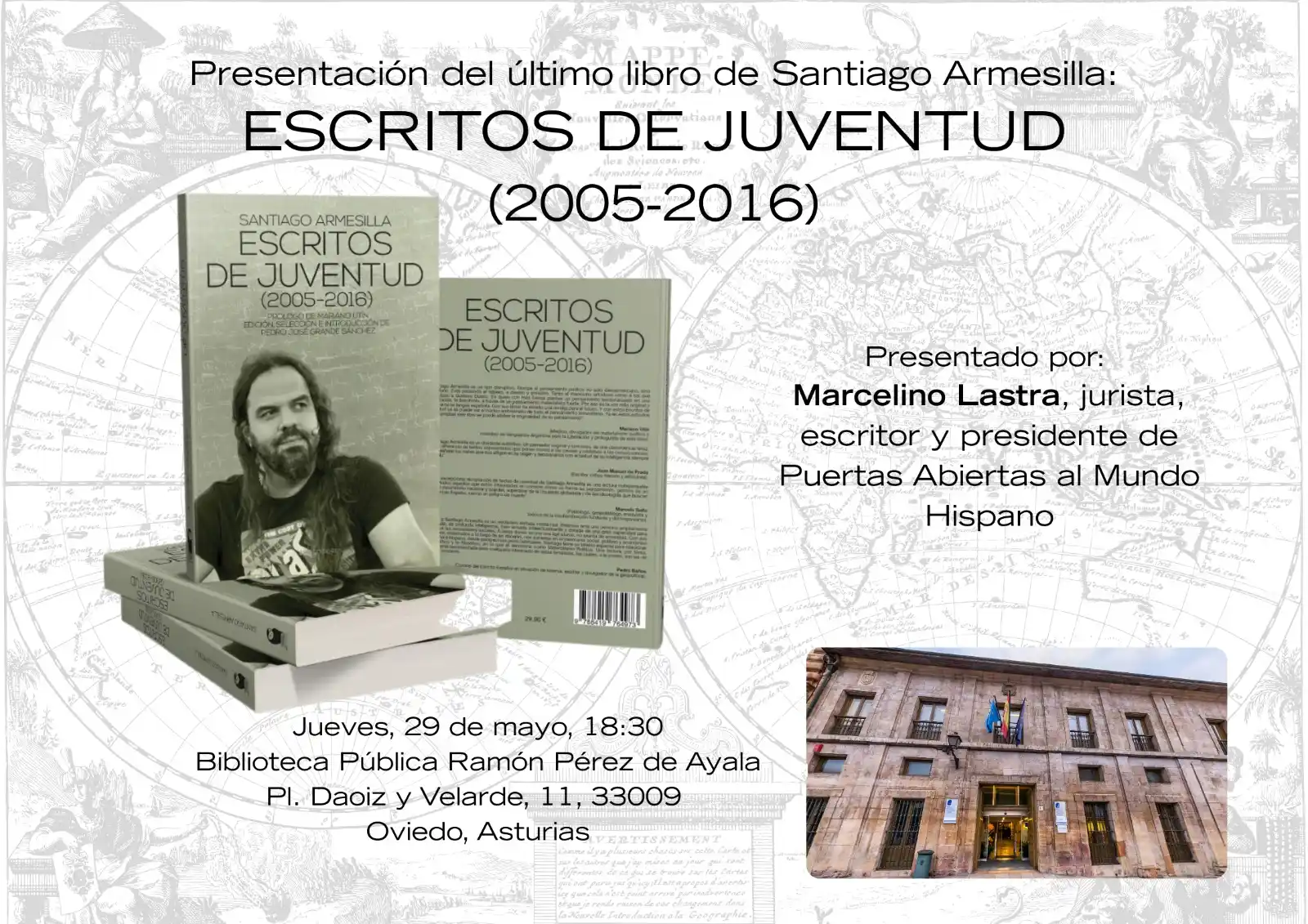 Image from Santiago Armesilla: Ovetenses, nos vemos el próximo 29 de mayo en la Biblioteca Pública Ra...