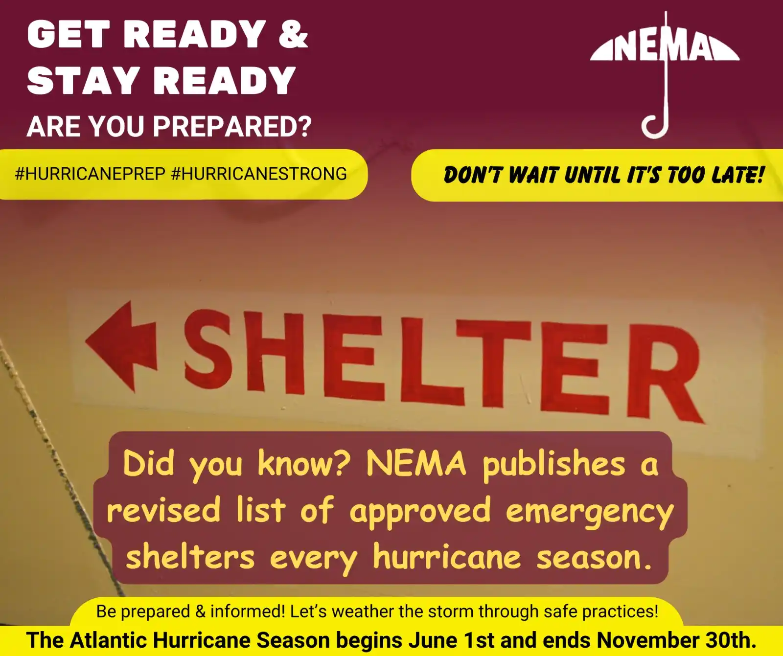 Image from NEMASKN: Shelter options: know your choices. Planning is key. <a class="text-b...