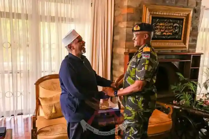 Image from Kenya Defence Forces: The Chief of the Defence Forces, General Charles Kahariri, paid a cour...