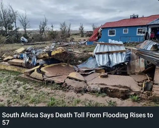 Image from KAHUNGU: The death toll from floods in South Africa’s Eastern Cape province has...