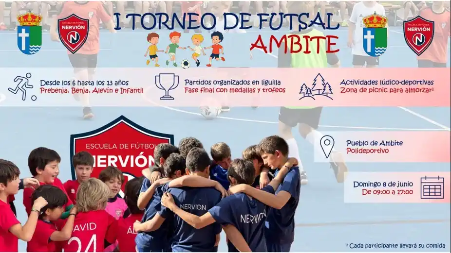Image from Ayuntamiento de Ambite - Servicio de Información Vecinal.: ⚽ TORNEO DE FUTSAL ⚽ ‼️📣Fecha tope de inscripción 4 de junio. La Esc...