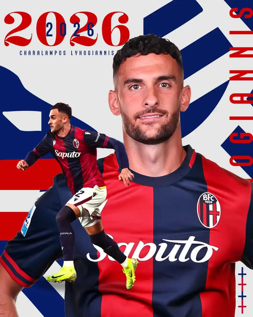 Image from Bologna Fc 1909: 𝐔𝐅𝐅𝐈𝐂𝐈𝐀𝐋𝐄 ✍️ Charalampos Lykogiannis rimane in rossoblù fino...
