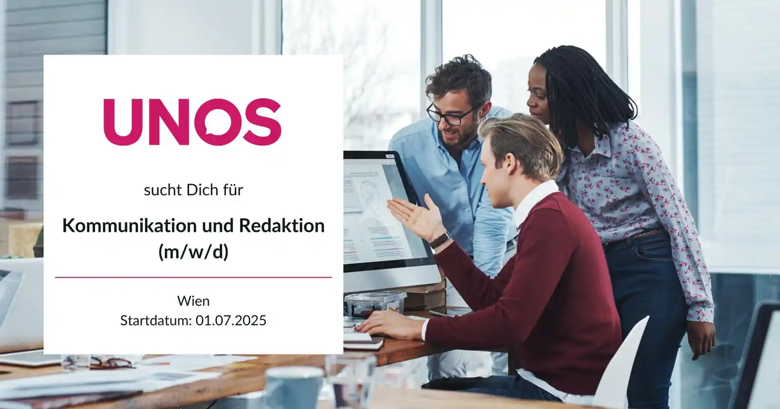 Image from politjobs: 🩷🗞️ *UNOS*, die Unternehmer:innen-Plattform von NEOS, sucht Dich als...
