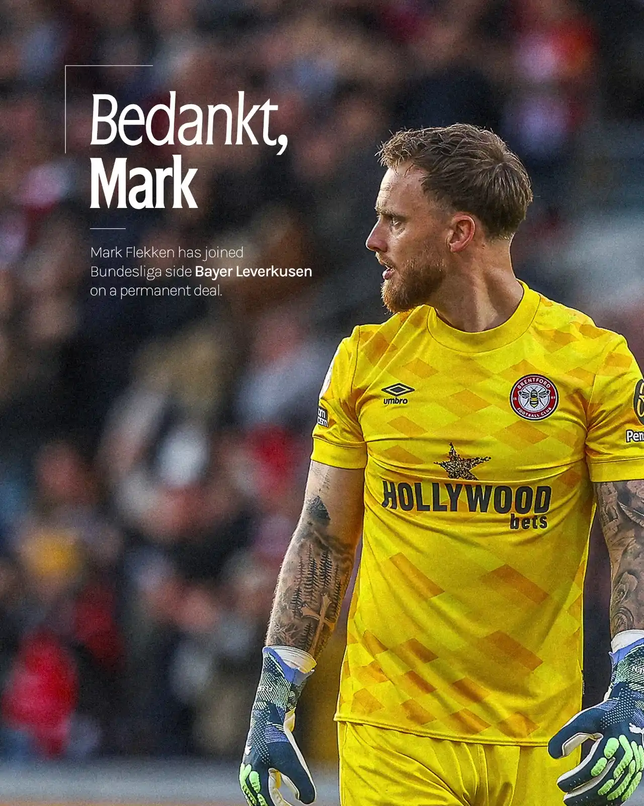 Image from Brentford FC: We can confirm that Mark Flekken has completed a permanent move to Bun...