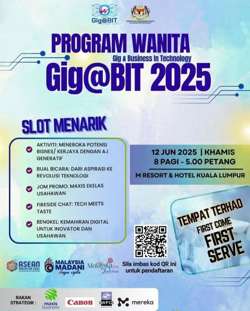 Image from TalentCorp Women Programmes: *🌟 WOMEN GIG AND BUSINESS IN TECHNOLOGY PROGRAMME: GIG@BIT 2025 🌟* *...