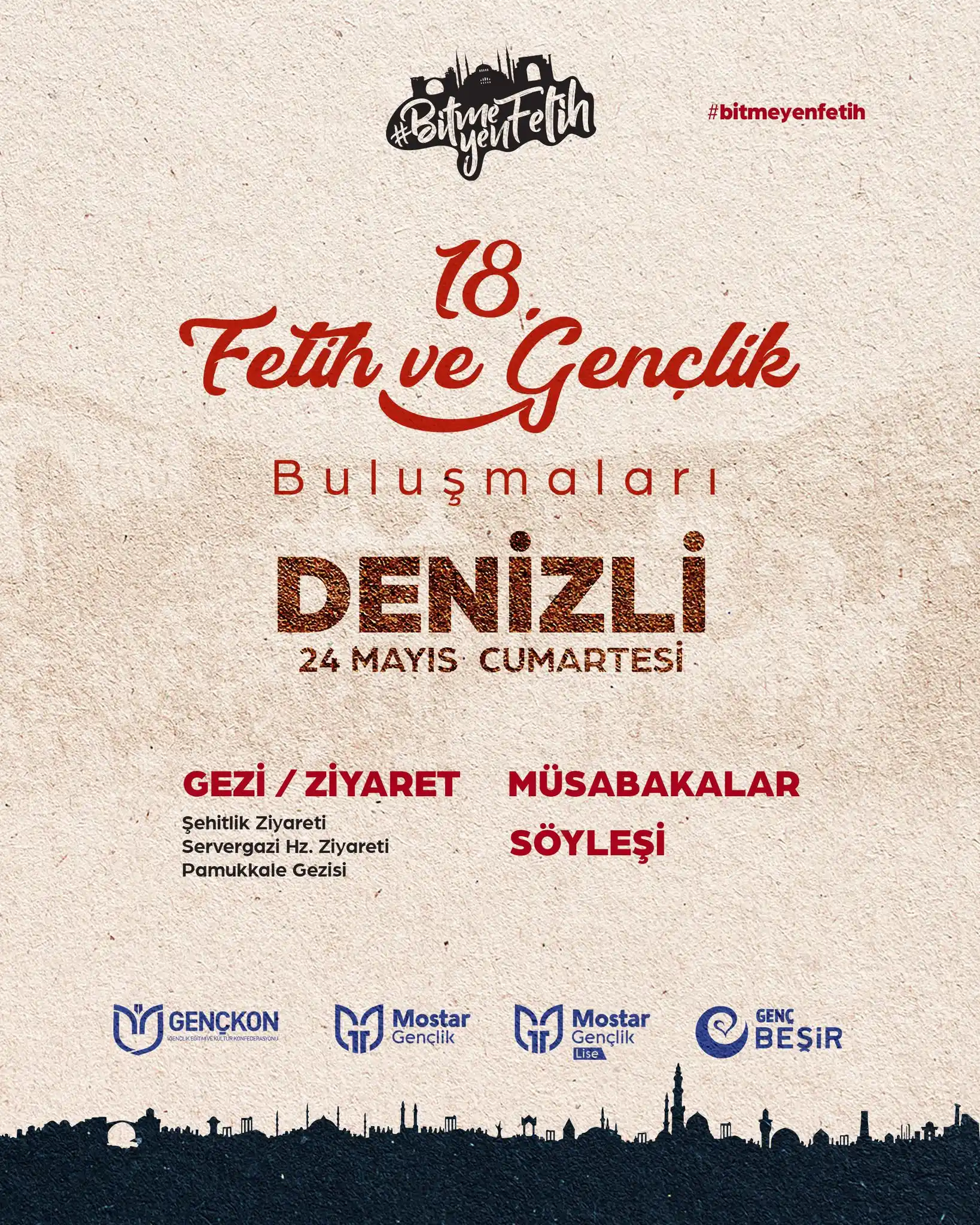 Image from Mostar Gençlik Lise: 🏹 18. Fetih ve Gençlik Buluşmaları 📍Denizli 🗓️ 24 Mayıs <a clas...