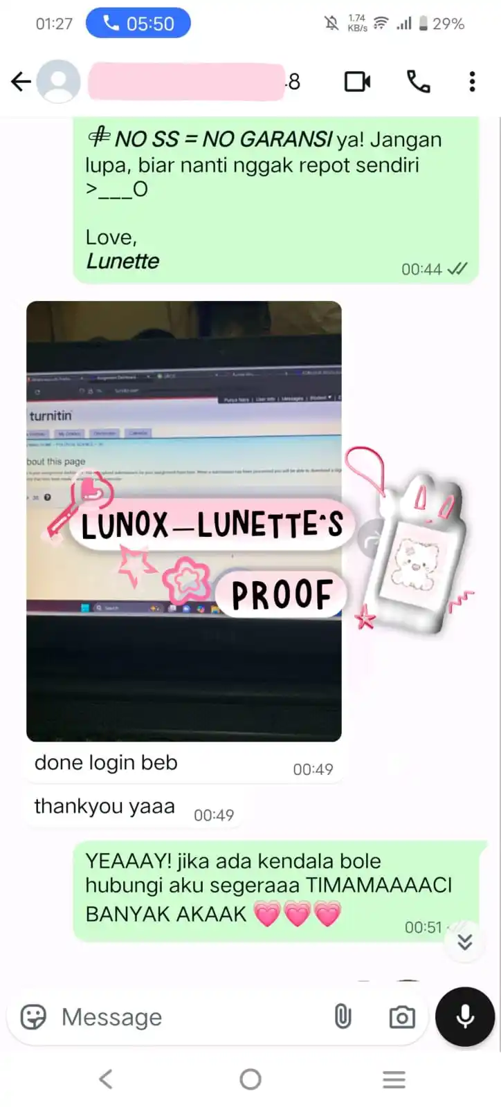 Image from 𓄸 ˖°. — Lunetté Proofs 𐙚
₊˚ ⊹: ❤︎ : Acc Turnitin 1 hari ( SHARING ) Terima kasih! ૮₍ ˶ᵔ ᵕ ᵔ˶ ₎ა...