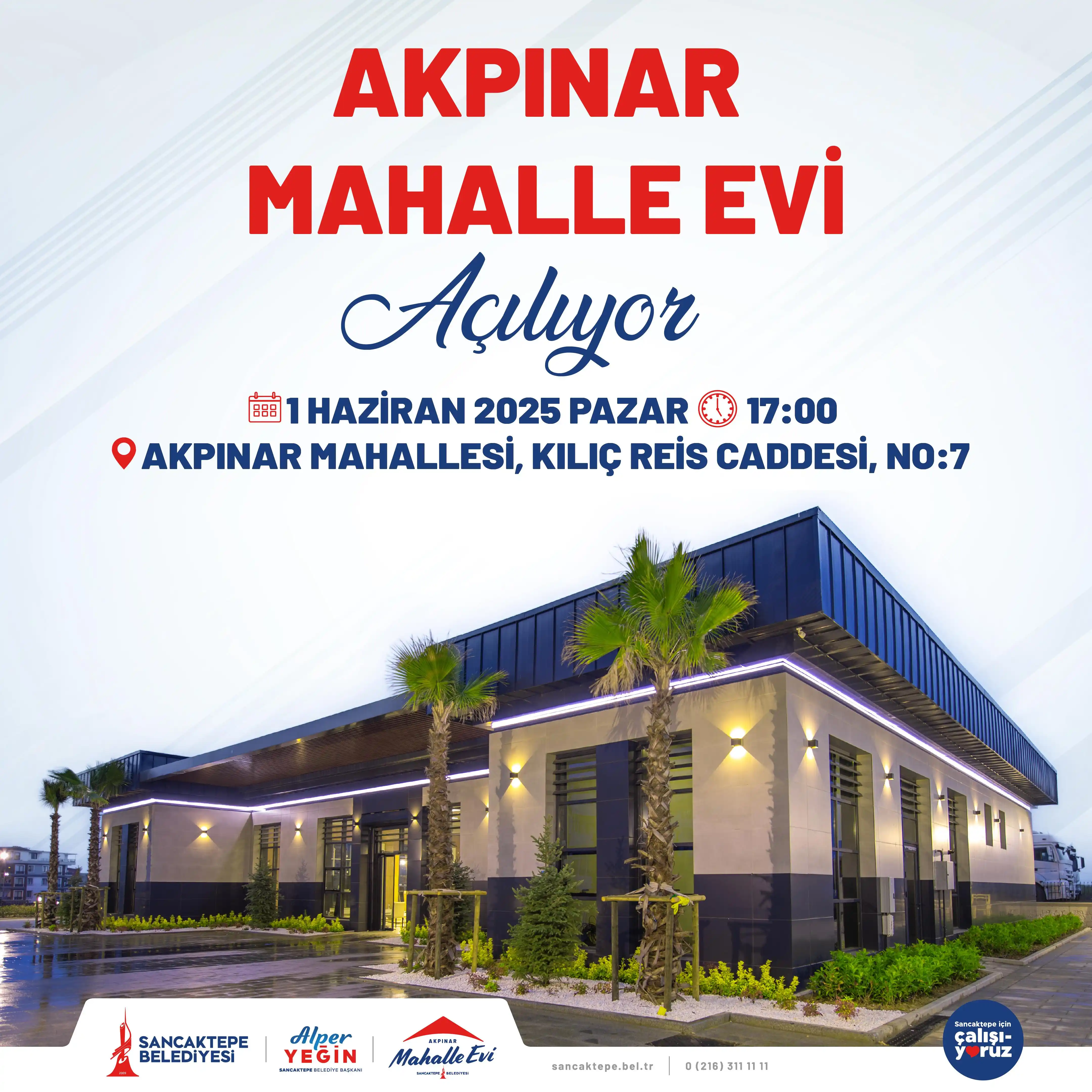 Image from Sancaktepe Kazanmaya Devam Ediyor Alper YEĞİN : Akpınar Mahalle Evi Açılıyor! 🏡🎉 Mahalle kültürünü yaşatmasının yan...