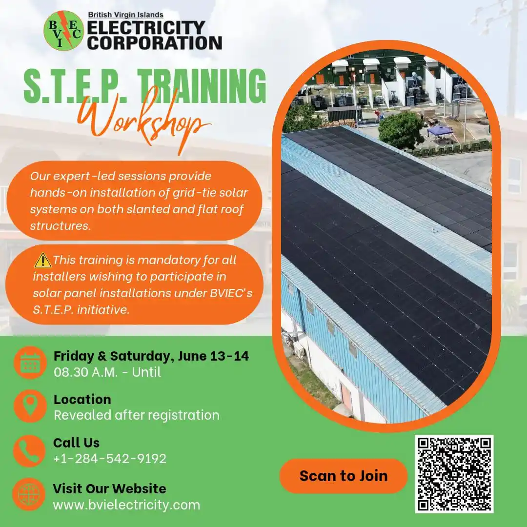 Image from BVIEC: 🚨 ATTENTION LOCAL SOLAR INSTALLERS! 🚨 The BVI Electricity Corporati...