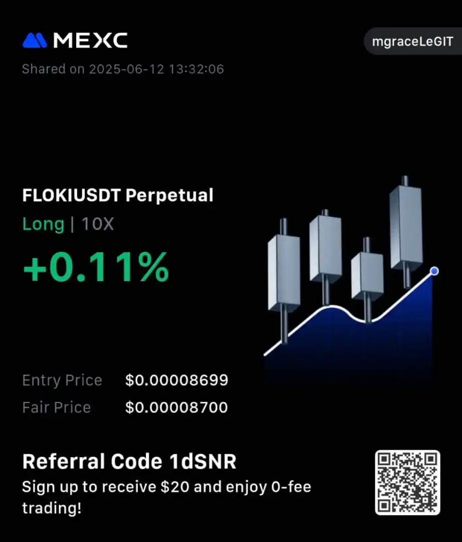 Image from mgraceLeGIT Hub: Buy Sl: 0.00008541 Tp: open The Sl is small because FLOKI is very vol...