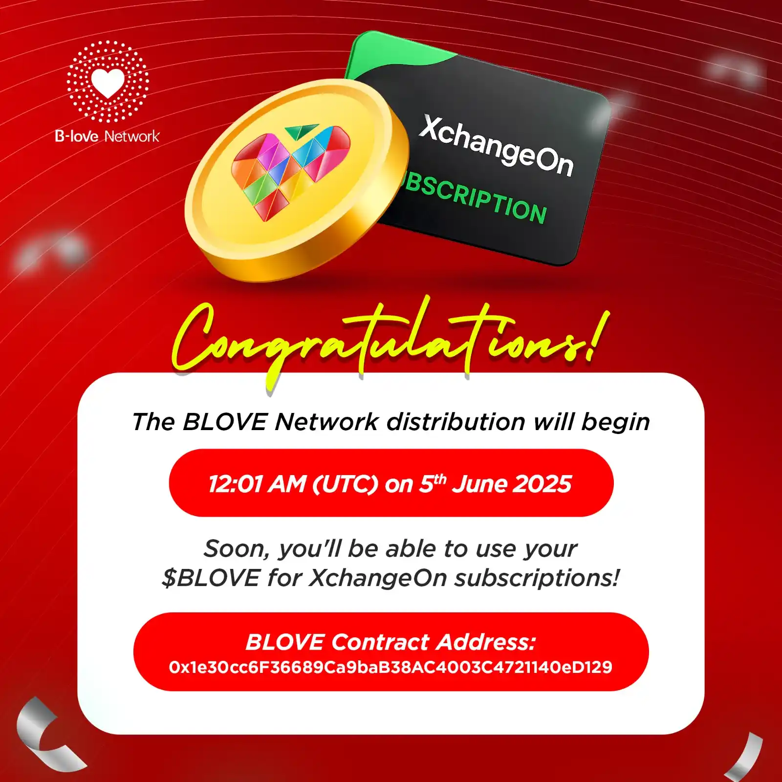 Image from B-Love Network: 🎉 Congratulations, BLove Community! We’re excited to announce that t...