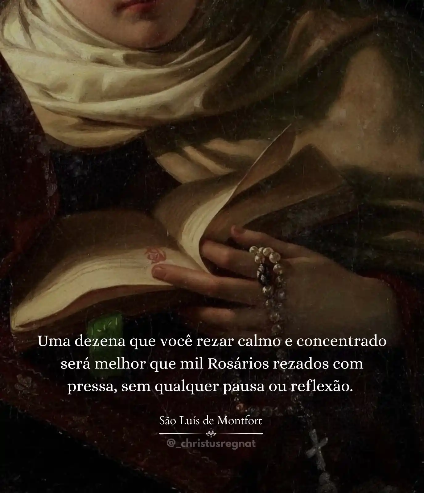 Image from Christus Regnat: É realmente lamentável ver como a maioria das pessoas rezam o Santo Ro...