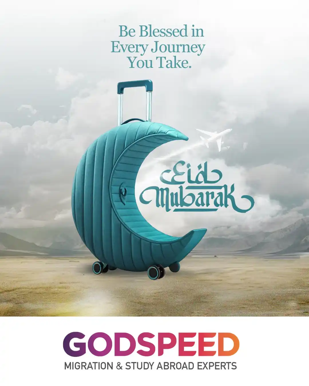 Image from Godspeed Immigration & Study Abroad Pvt Ltd: ✨ *Eid Mubarak from Godspeed!* 🌙✈️ This Eid, may every step of your j...