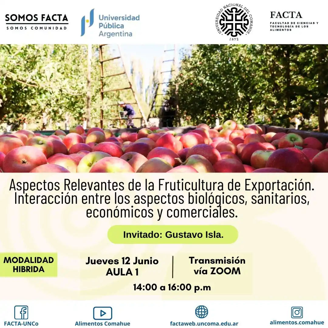 Image from FACTA Nutricion: 🍏📍En el marco de la cátedra de Alimentación y Sociedad de la Tecnica...