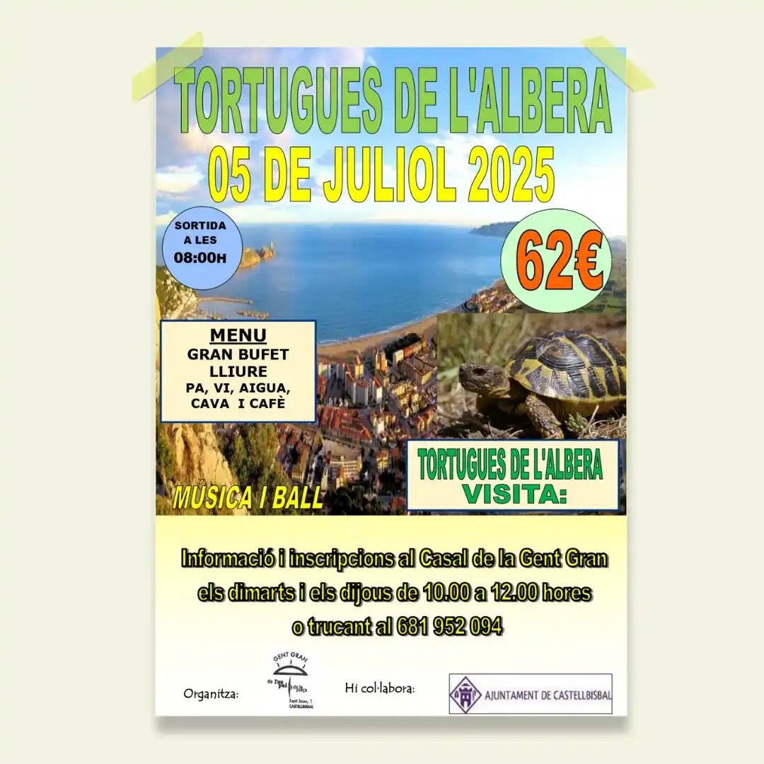 Image from Ajuntament de Castellbisbal: *EXCURSIÓ GENT GRAN* 🐢 L'entitat de la Gent Gran prepara una sortid...