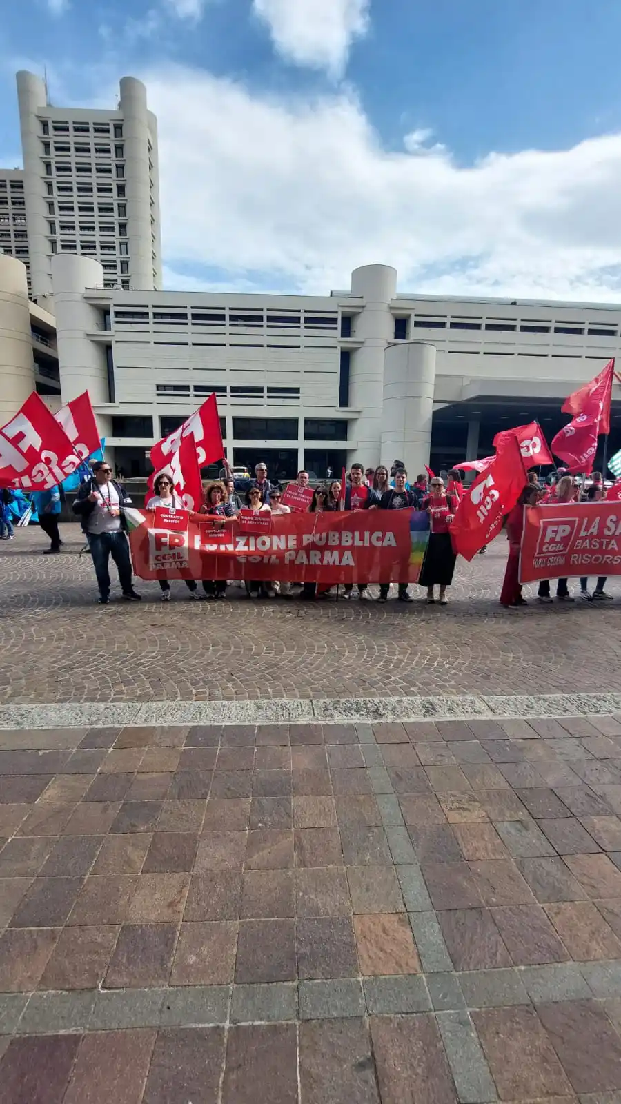 Image from FP CGIL Parma: 🟥 FP CGIL Parma proclama lo stato di agitazione al Centro Cardinal Fe...