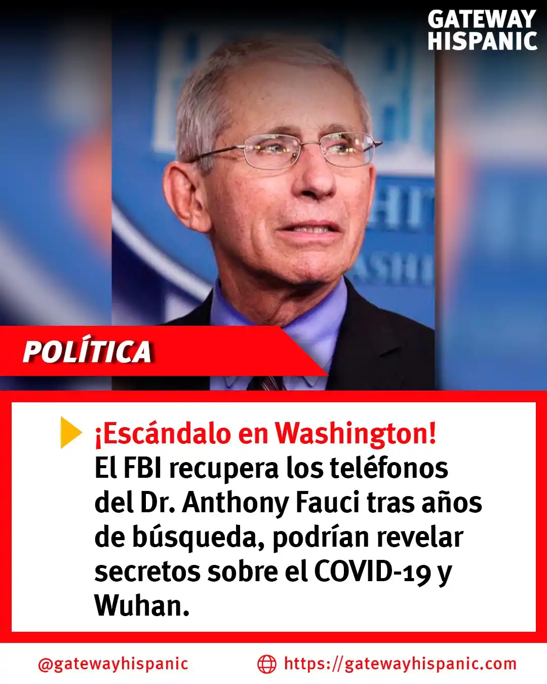 Image from Gateway Hispanic: 📱 Giro en la investigación sobre el COVID-19: El FBI, bajo la direcci...