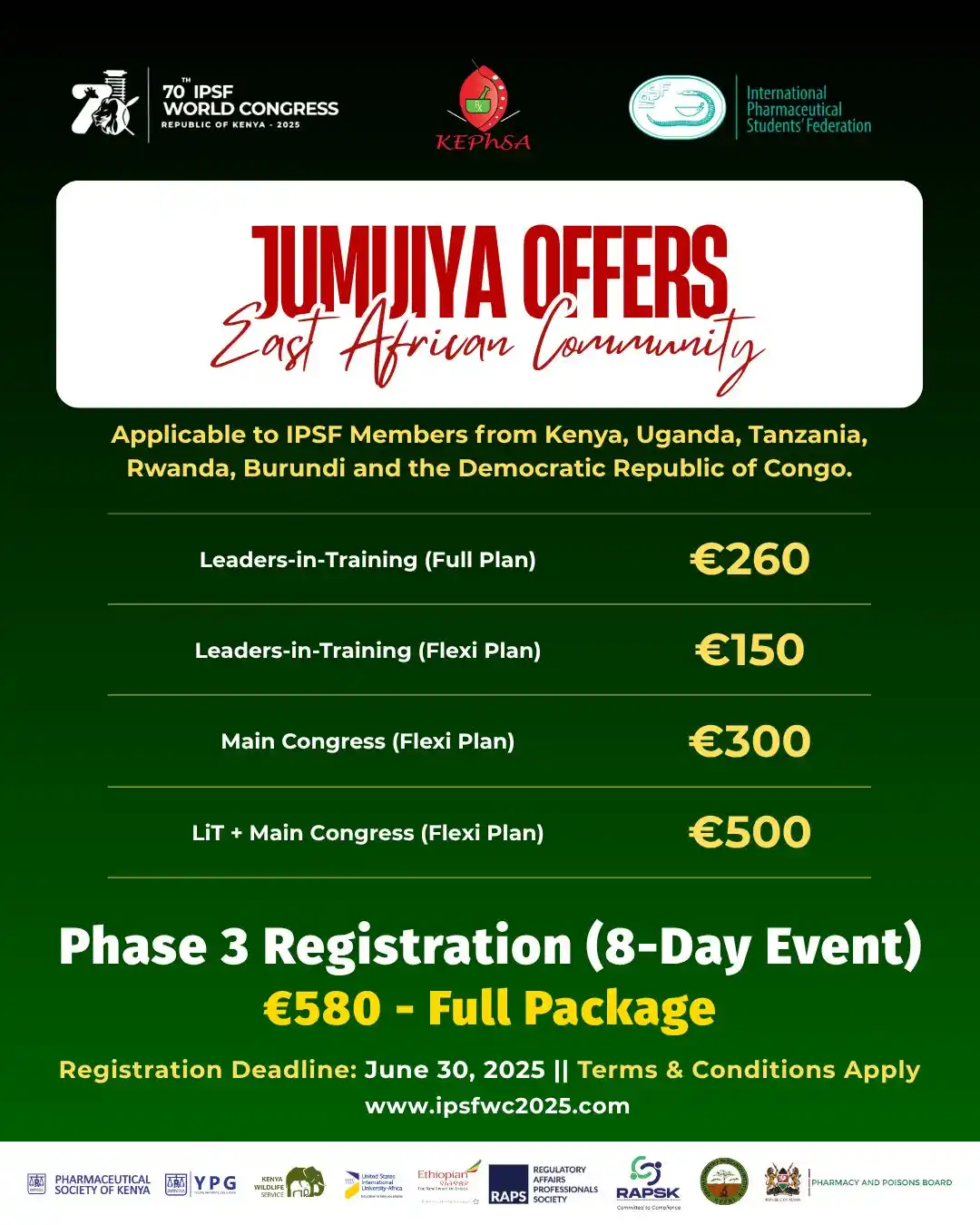 Image from 70th IPSF World Congress 2025 π°πͺ: πππππππ ππ
π
πππ ππ«π π‘ππ«π! π Special registration ...