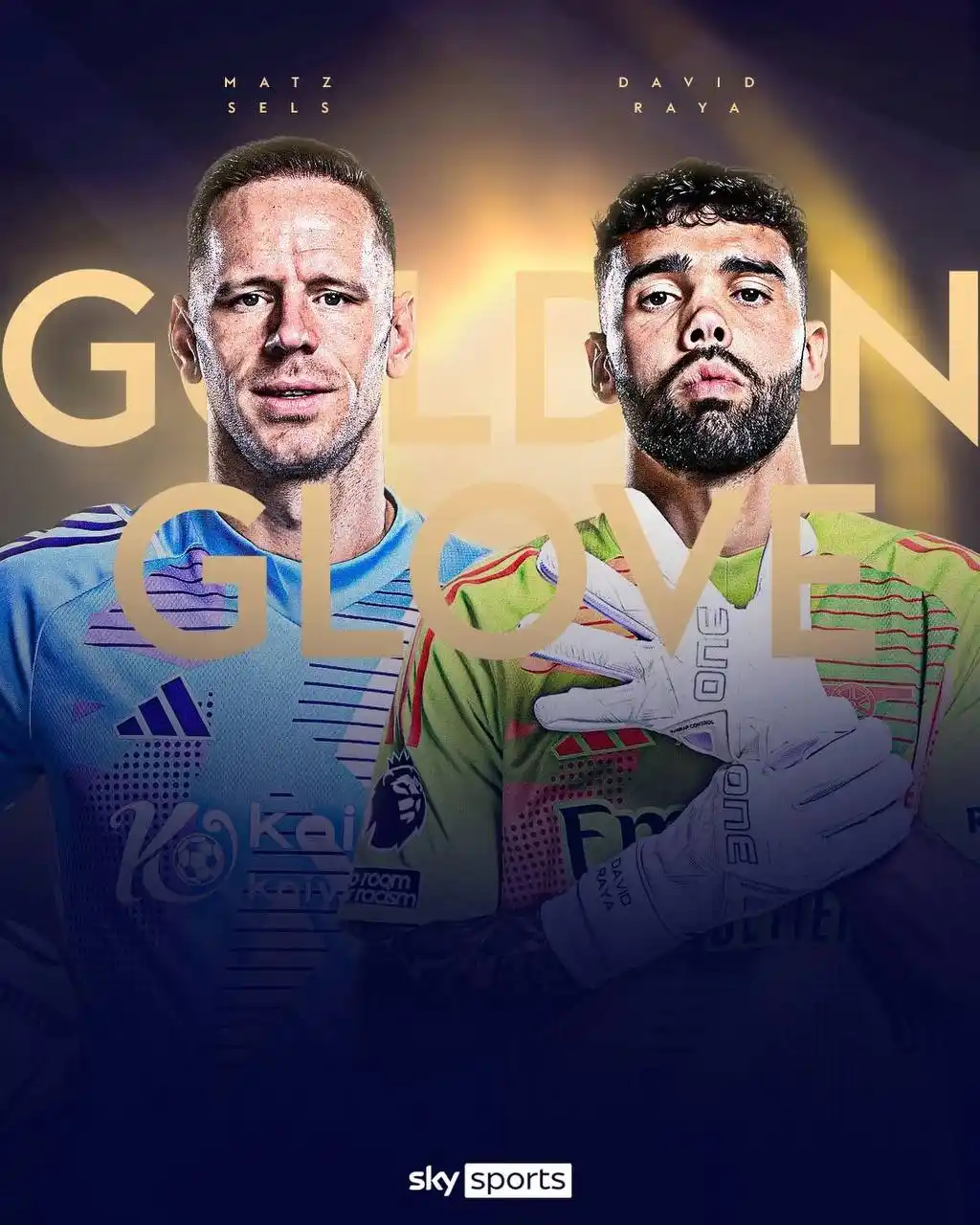Image from The TrioBlog: Matz Sels and David Raya were joint winners of the Golden Glove with 1...