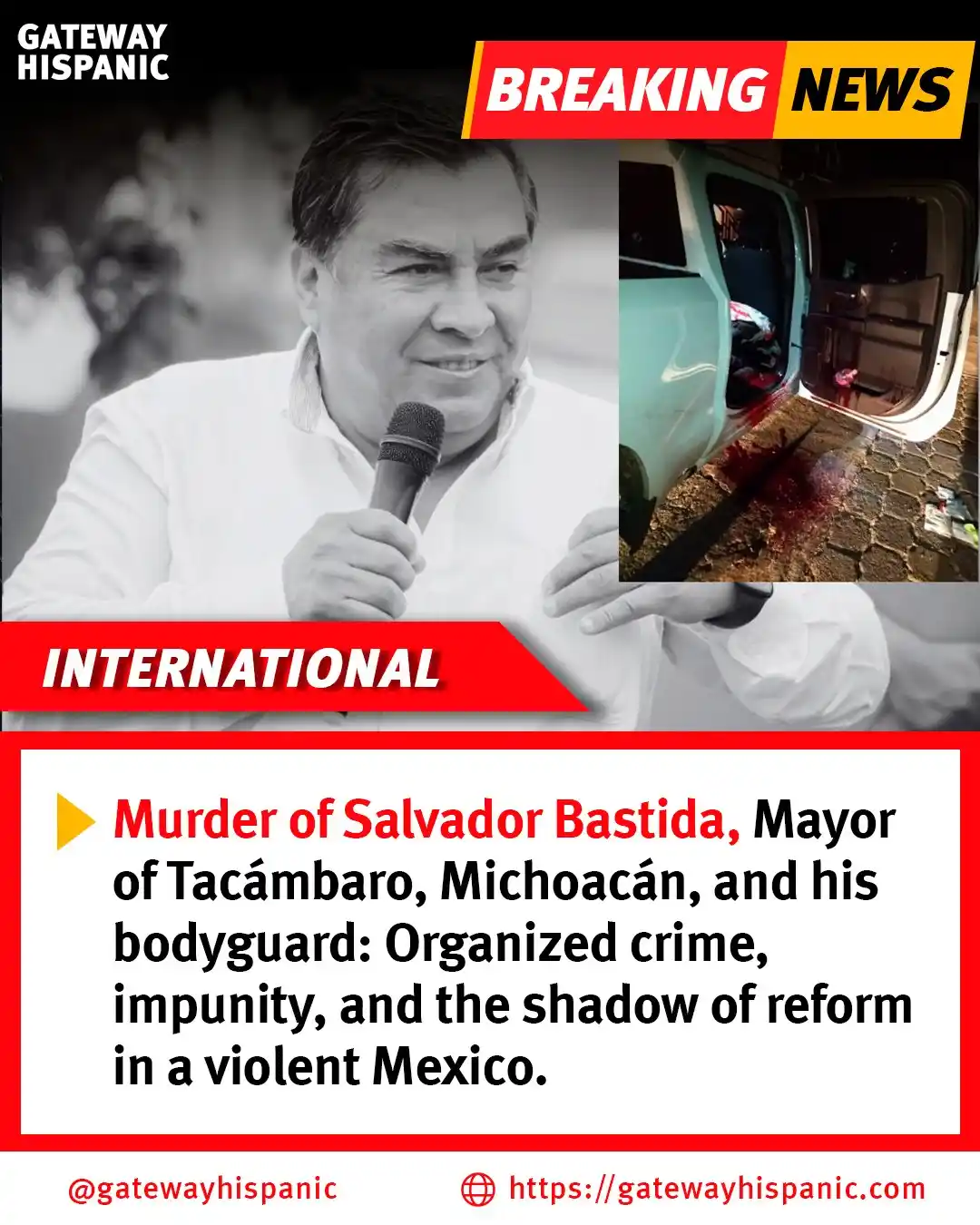 Image from Gateway Hispanic: ⚠️ Mayor of Tacámbaro, Michoacán, Assassinated ⚠️ Salvador Bastida (Mo...