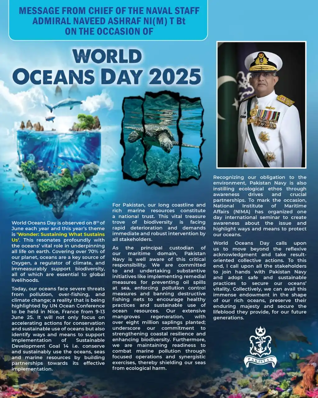 Image from Pakistan Navy: MESSAGE FROM CHIEF OF THE NAVAL STAFF ADMIRAL NAVEED ASHRAF NI(M) T Bt...