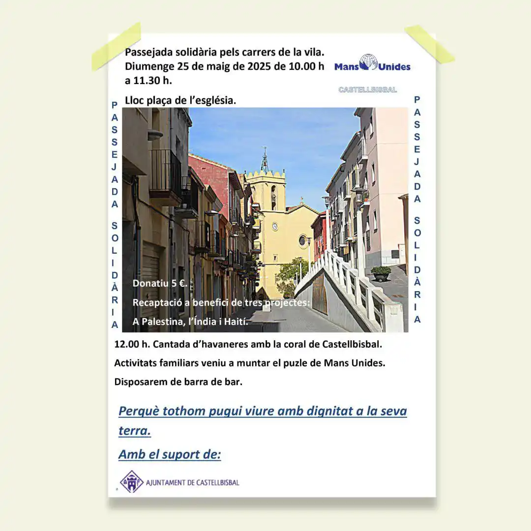 Image from Ajuntament de Castellbisbal: *PASSEJADA SOLIDÀRIA* 🌍 El 25 de maig, suma’t a la Passejada Solidàr...
