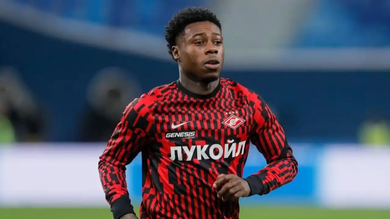 Image from RTL Boulevard: *Quincy Promes door politie aangehouden in Dubai* Quincy Promes (33) i...