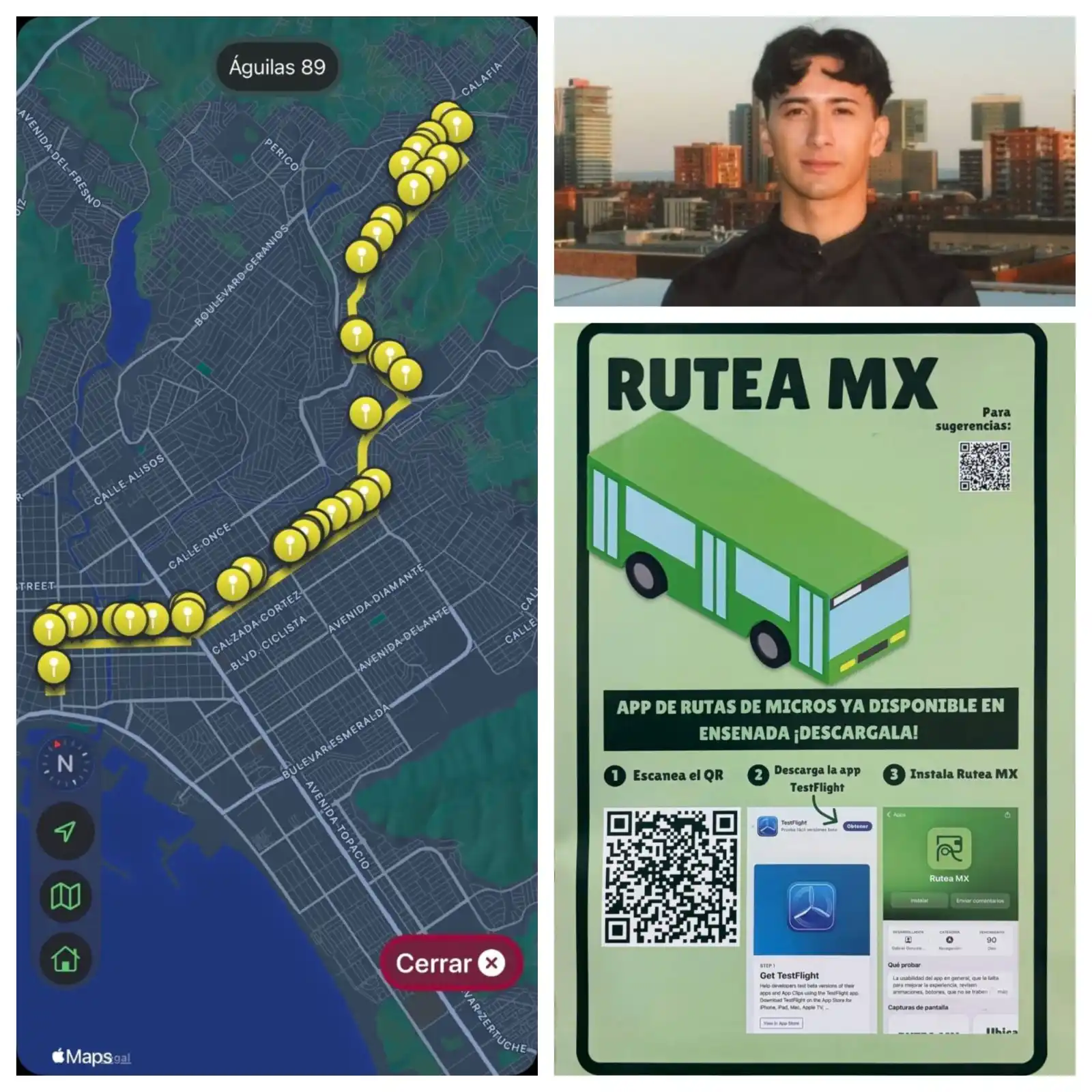 Image from E1Noticias: 🚍📲 RuteaMX: la app creada en Ensenada que quiere revolucionar el tra...