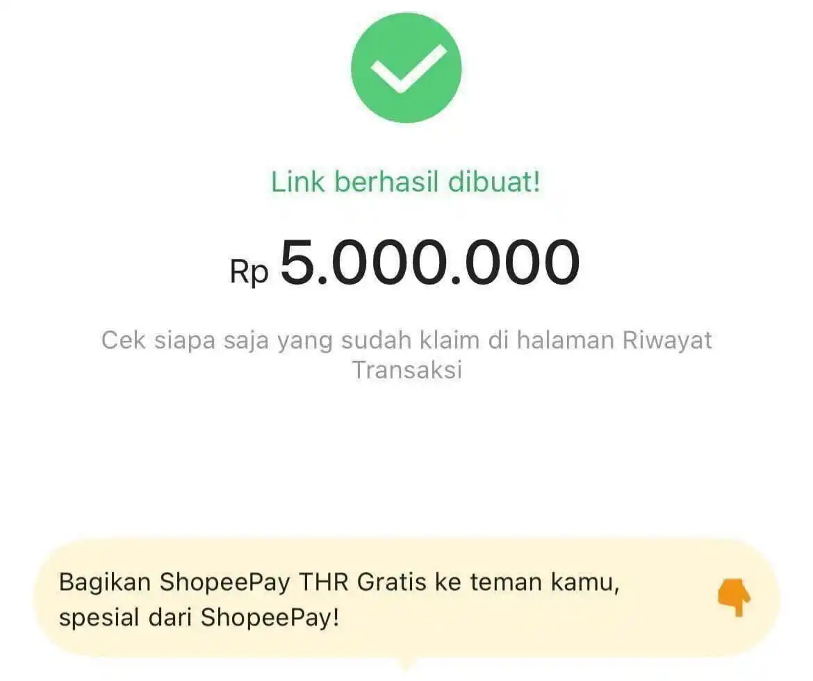 Image from DANA KAGET DAGET SHOPEEPAY THR SALDO GRATIS: *SHOPEEPAY THR KLAIM SEKARANG‼️* BUAT 80 ORANG TERCEPAT AJA KLIK SEM...