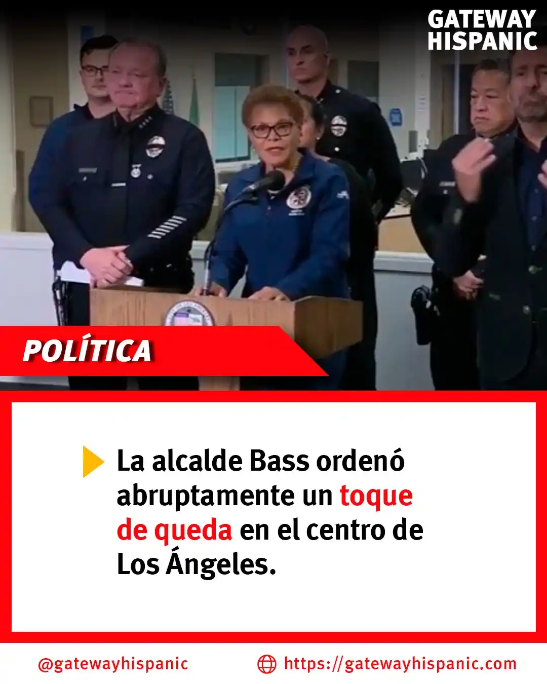 Image from Gateway Hispanic: 🚨Tras días de caos, saqueos y vandalismo en el centro de LA, la alcal...