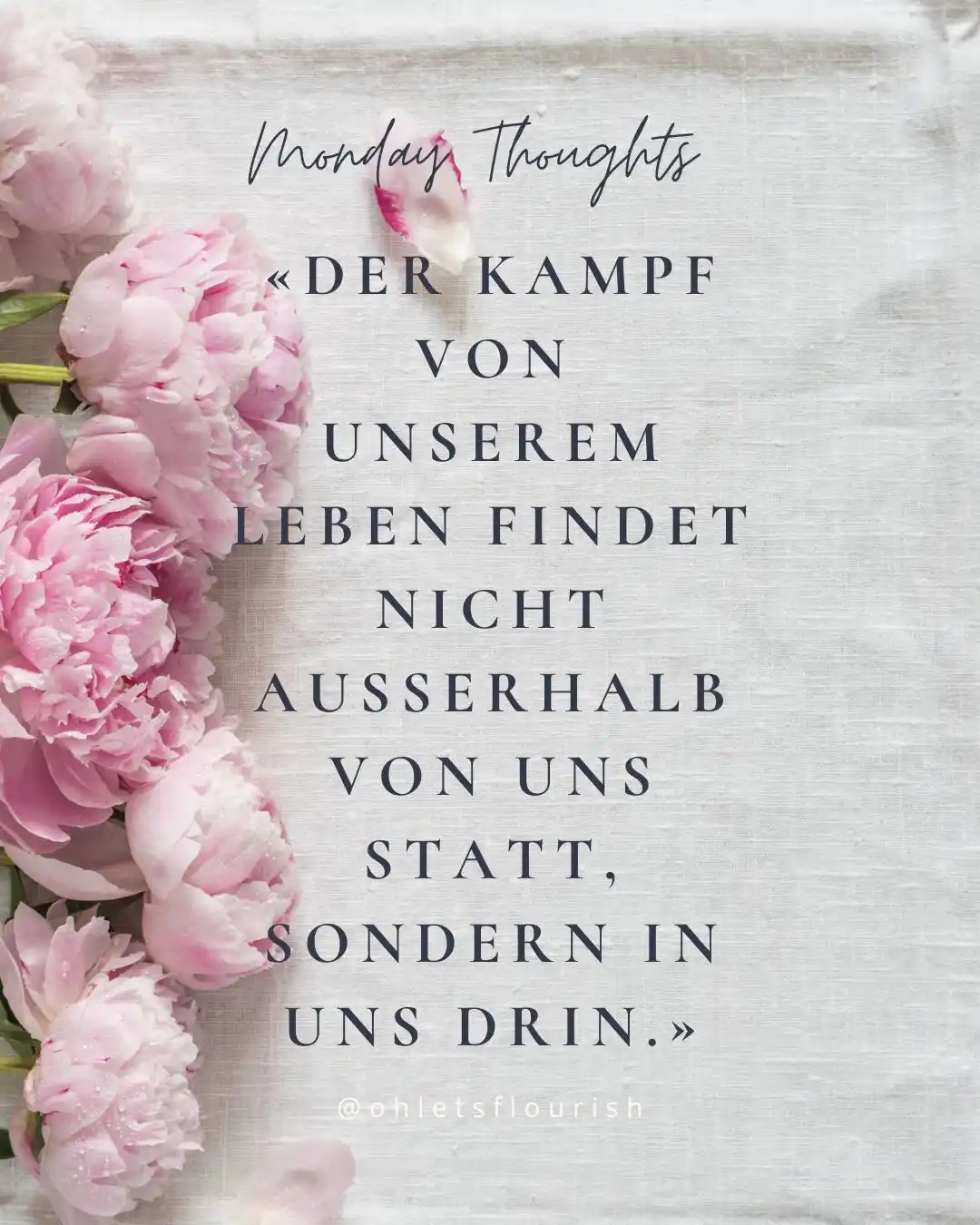 Image from let‘s flourish - Janine Oesch: Wie oft kämpfe ich den anstrengendsten Kampf von meinem Leben in mir d...