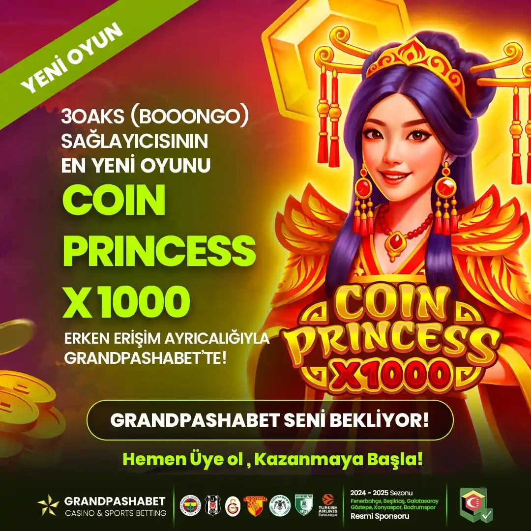 Image from GrandPasha Resmi: *📣 Booongo (3OAKS) Sağlayıcısının Yepyeni Oyunu Coin Princess x1000 E...