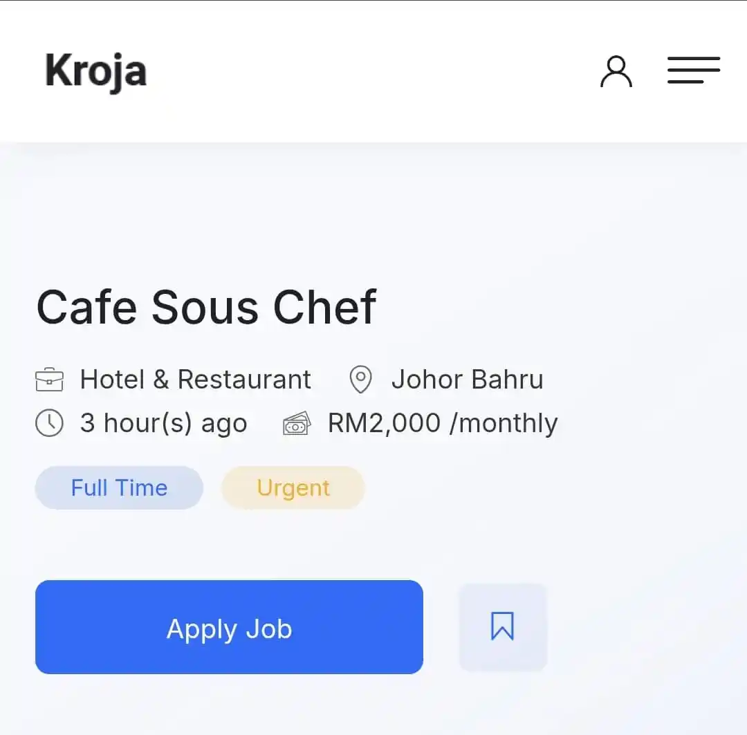 KROJA - Job Vacancy Malaysia post