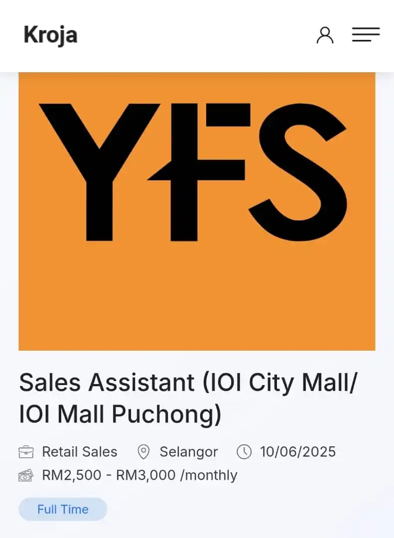 KROJA - Job Vacancy Malaysia post