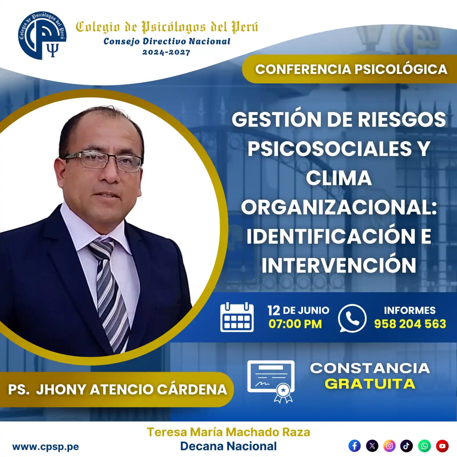 Image from Colegio de Psicólogos del Perú - CDN - Actualización Profesional 👩🏻🎓: <a class="text-blue-500 hover:underline cursor-pointer" href="/hashtag...