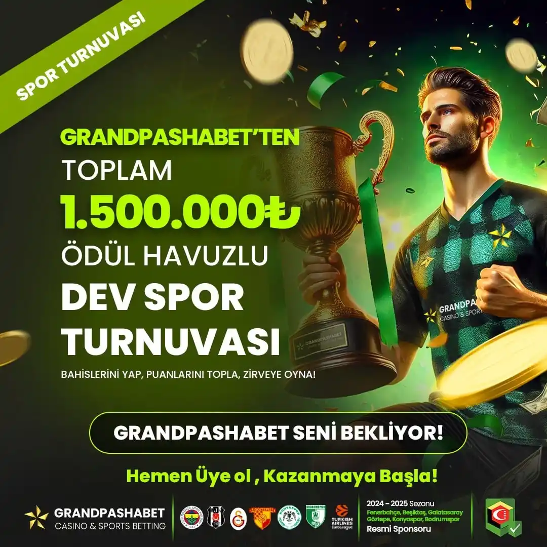 Image from GrandPasha Resmi: 🏆*Grandpasha'dan 1.500.000₺ Ödüllü Ücretsiz Spor Turnuvası!*🏆 💰_Tu...