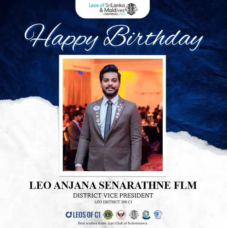 Image from Leo Club Of Kolonnawa: 🦁 Happy Birthday, Leo Anjana Senarathne!   🌟 Wishing you a day fille...