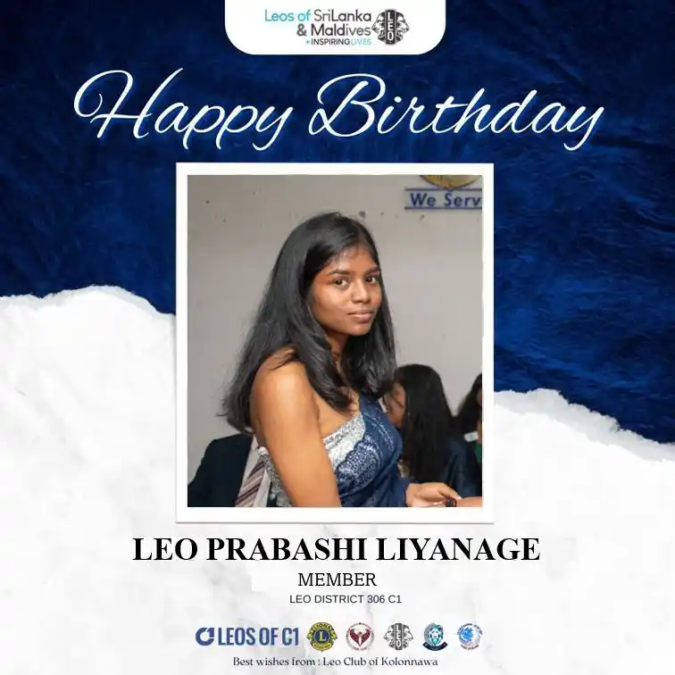 Image from Leo Club Of Kolonnawa: 🌟 Happy Birthday, Leo Prabashi Liyanage! The Leos of the Leo Club o...