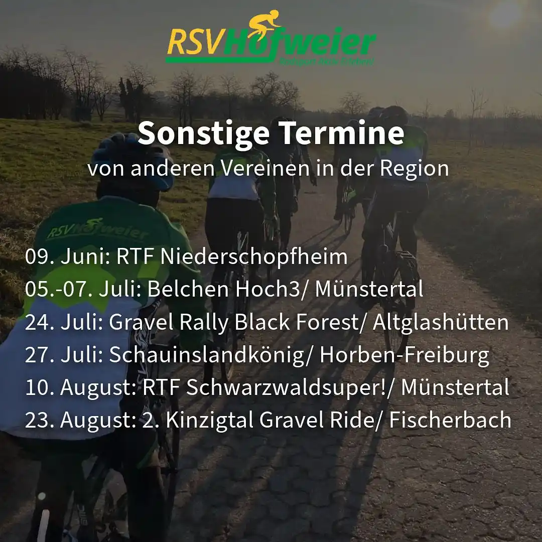 Image from RSV Hofweier: Hier auch eine Übersicht über weitere Veranstaltungen in der Region! V...