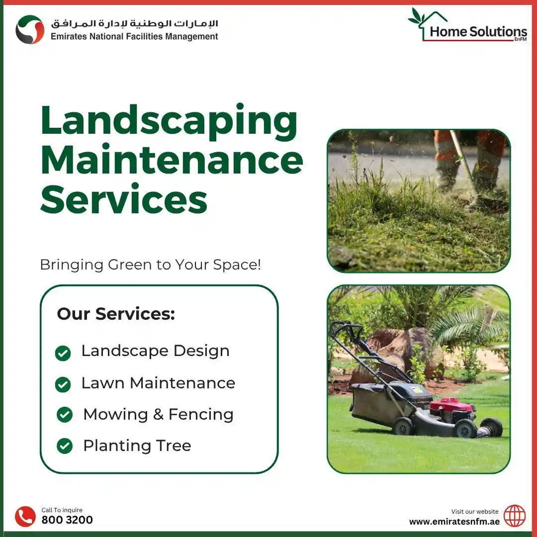 Image from Emirates National Facilities Management: Lush lawns, vibrant gardens, and pristine outdoor spaces—all made poss...